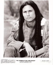 Legend Of The Lone Ranger-Michael Horse-8x10-B&W-Still-VG