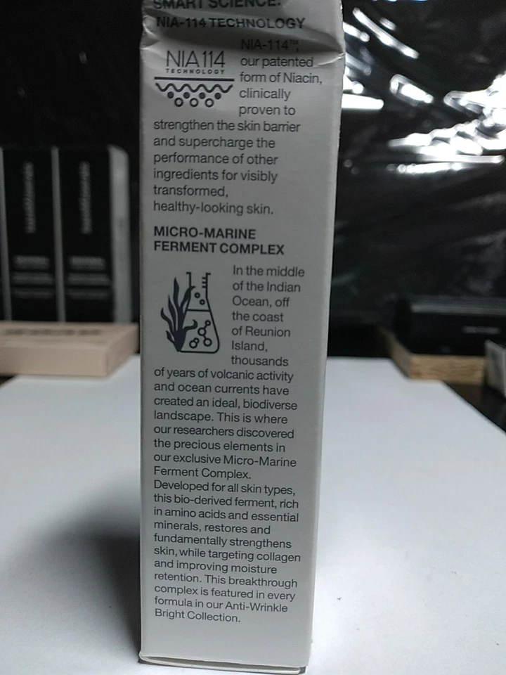 2-PACOTES STRECTIN NIA114 Essência Iluminadora Antirrugas Plus, 1 fl oz Novo Na Caixa - Imagem 4 de 4