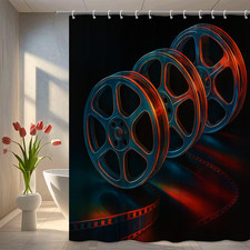 Stylish Black Waterproof Shower Curtain for Modern Home Decor