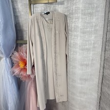 Montee Collection Mother of the Bride beige embroidered dress w/ jacket nwt 10