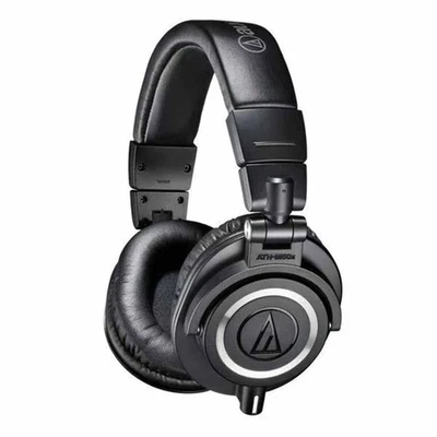 Audio Technica ATH-M50X Black Studio Monitor Headphones +Cables & Case Premium`
