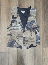 Womens Medium Grand Piano Vest Tapestry 1990