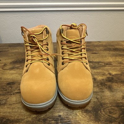 Lugz Wheat Suede Work Boots with Yellow Contrast Laces Lugz Fringe | Men main image 4