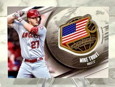 🔥 MIKE TROUT 2020 Topps Global Game Medallion Commerative Relic SP LA Angels 😇