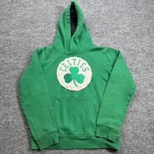 Felpa con cappuccio NBA Boston Celtics bambino M 10/12 verde pullover logo trifoglio