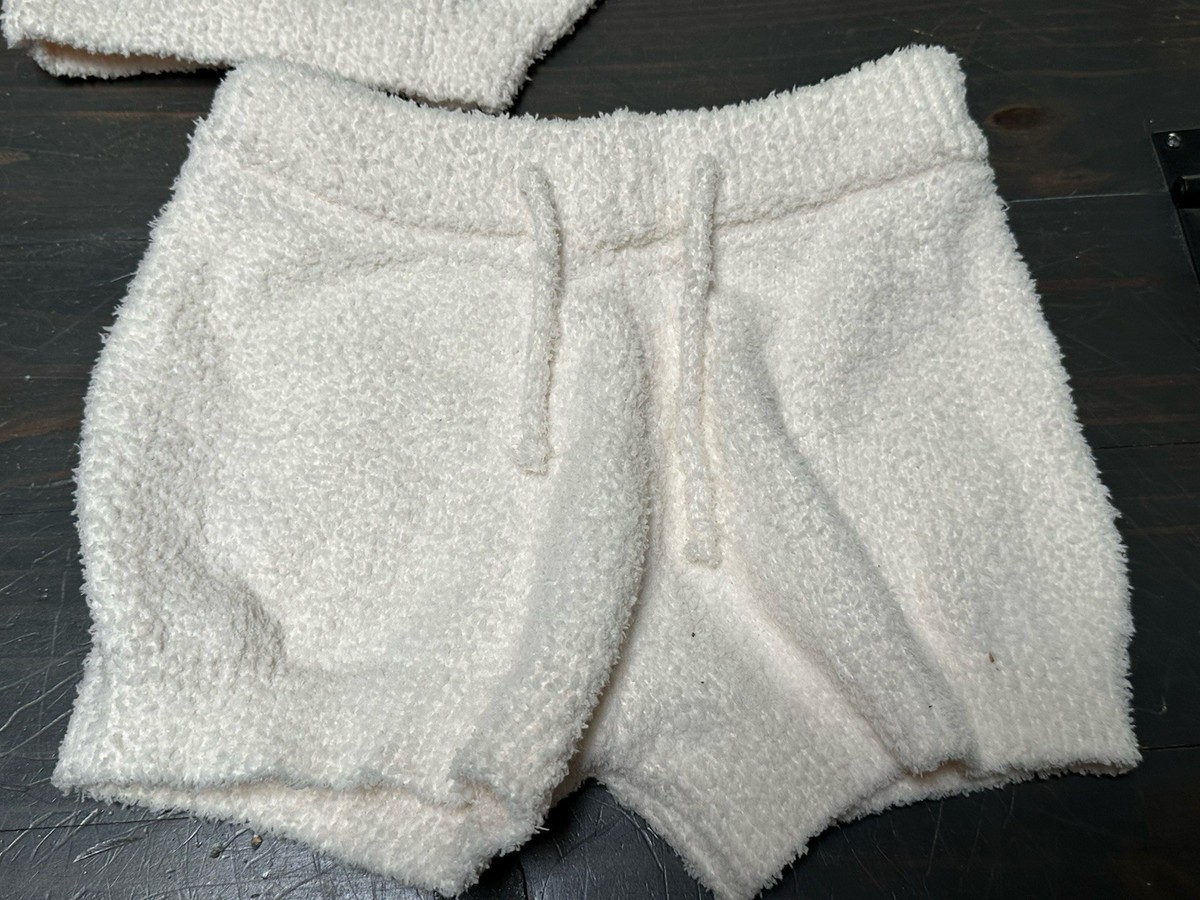 2 Piece Set Pleshy Cozy Knit Set Womens Pajama Plush Lounge Wear Shorts Tank M/L View 2
