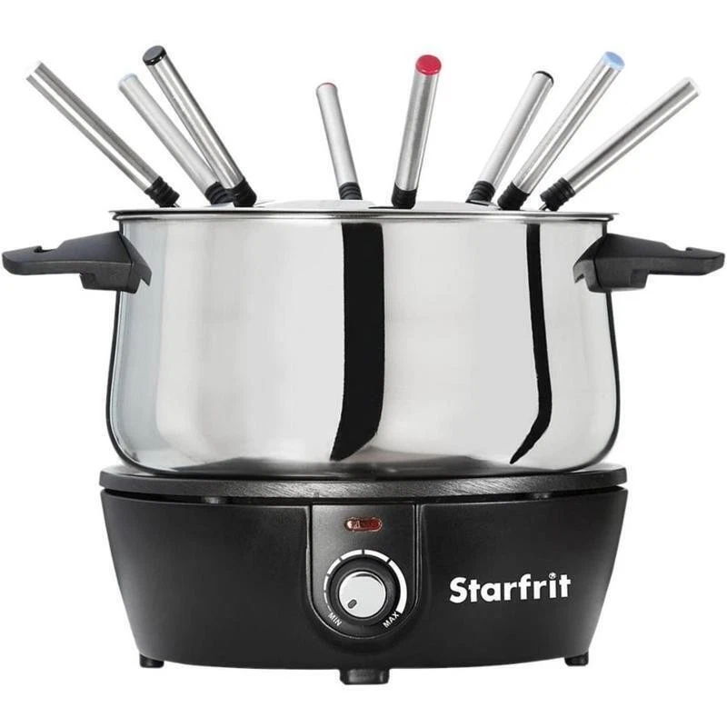 Juego de Fondue Eléctrica 3.2Qt 12 Piezas Control de Temperatura Seguro Acero Inoxidable Duradero Foto 2 de 4