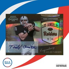 2010 Panini Playoff Contenders Todd Christensen Legendary Auto #8 Raiders