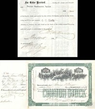 Westcott Express Co. Signed by James C. and William C. Fargo - 1903 dated Auto