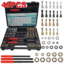 49PCS Thread Repair Chaser Kit UNC UNF Metric Thread Restorer Tap and Die Tool