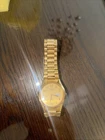 Seiko SQ Men 5H23-7B79 Gold Band Quartz 35mm Watch  Vintage