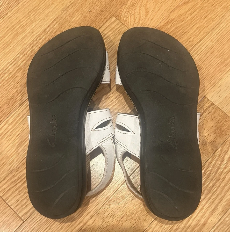 Женские сандалии-слинги Clarks Collection Leisa Lakelyn белая кожа размер 6,5 М - Изображение 2 из 4