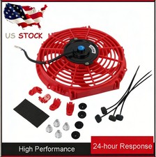Universal 10 Inch 12v Red Slim Fan Push Pull Electric Radiator Cooling Mount Kit Universal 10 Inch 12v Red Slim Fan Push Pull Electric Radiator Cooling Mount Kit