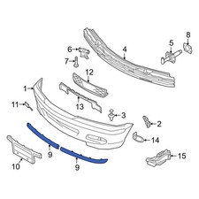 For Bmw 325xi 2002-2005 Bmw 51117030593 Front Center Bumper Trim
