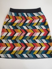 Anthropologie Maeve Size Large Multicolor Chevron Knit Pencil Skirt