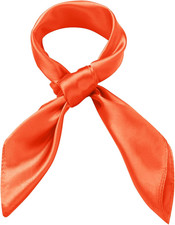 Women Silk Feeling Scarf 23.6'' Solid Color Square Satin Scarf Neck Head Bandana