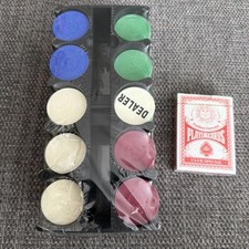 New 200 chip Poker Blackjack Texas Hold em Casino Game Set Cards & Chips