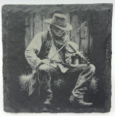 Country & Bluegrass Musician Slate Coaster Set   Gift for Music Lovers