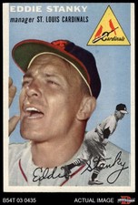 1954 Topps #38 Eddie Stanky White Back Cardinals 7 - NM