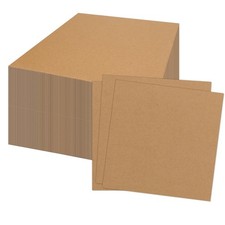 RLAVBL 100 Pack 12x12 Corrugated Cardboard Sheets, Flat Cardboard Inserts for...