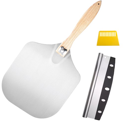 12 Inch Pizza Peel Oven Aluminium Foldable Wood Handle and Pizza paddle - Picture 2 of 16