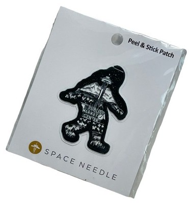 Space Needle Seattle Bigfoot Peel & Stick Patch Public Market Center Design