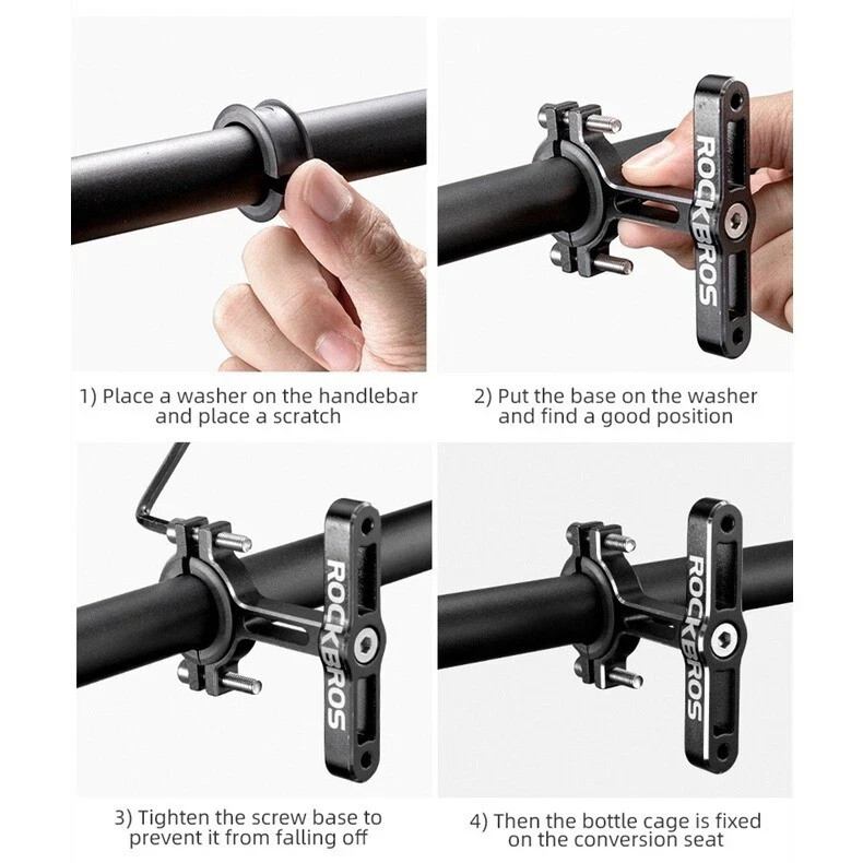 New ROCKBROS Bike Seat Post Water Bottle Cage Converter Holder Conversion Stand