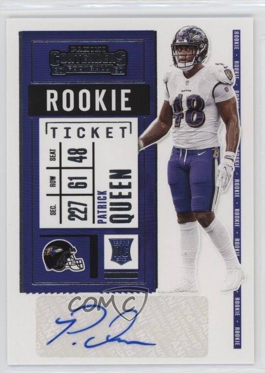 2020 Panini Contenders Rookie Ticket Variation Patrick Queen #151 Auto yn4