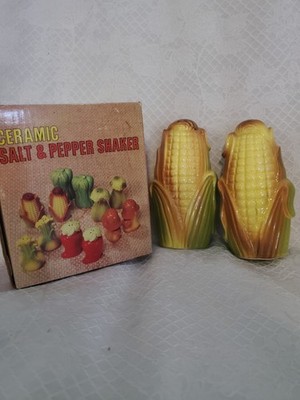 1976 Corn On The Cobb Salt & Pepper Shakers Vintage, Retro NOS W/ Box B13