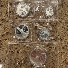 1992 Mexico .999 Silver Libertad 5-Coin Proof Set in OGP