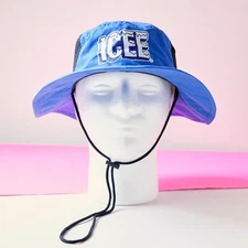 ICEE Boonie Sun Hat Slushie Frozen Beverage Lightweight Blue