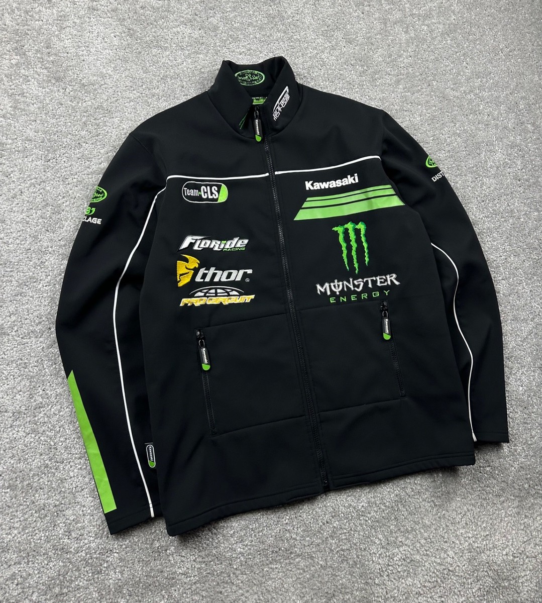 Kawasaki Monster Energy Racing Jacket Men's Size L | eBay