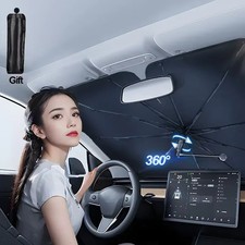 Car Sunshade Windshield Umbrella Front Sun Shade Parasol Foldable Summer Protect