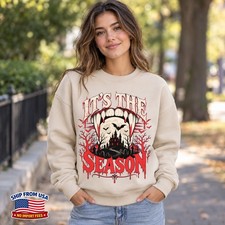 Retro Halloween Ghost Sweatshirt Pumpkin Witch Fall Crewneck Gift