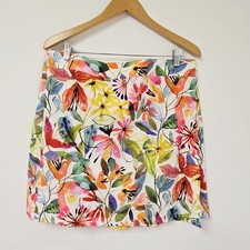 Ripskirt Skirt Size L IFloral Wrap Around Pockets Hawaii Travel Hiking Womens