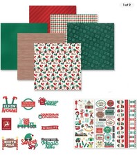 Creative Memories 3pk SET: "Santa's Workshop" 12x12 Paper/Stickers/Titles - NEW 