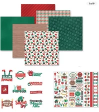 Creative Memories 3pk SET: "Santa's Workshop" 12x12 Paper/Stickers/Titles - NEW!