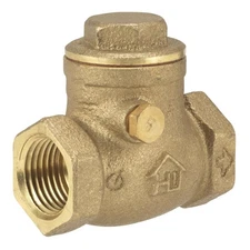 Mueller 101-004NL Brass 200 PSI Swing Check Valve 3/4 IPS in. for Water/Oil/Air
