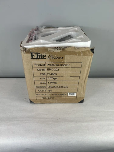Elite Bistro By Maxi Matic EPC-202 Electric Pressure Cooker Buttons Black New