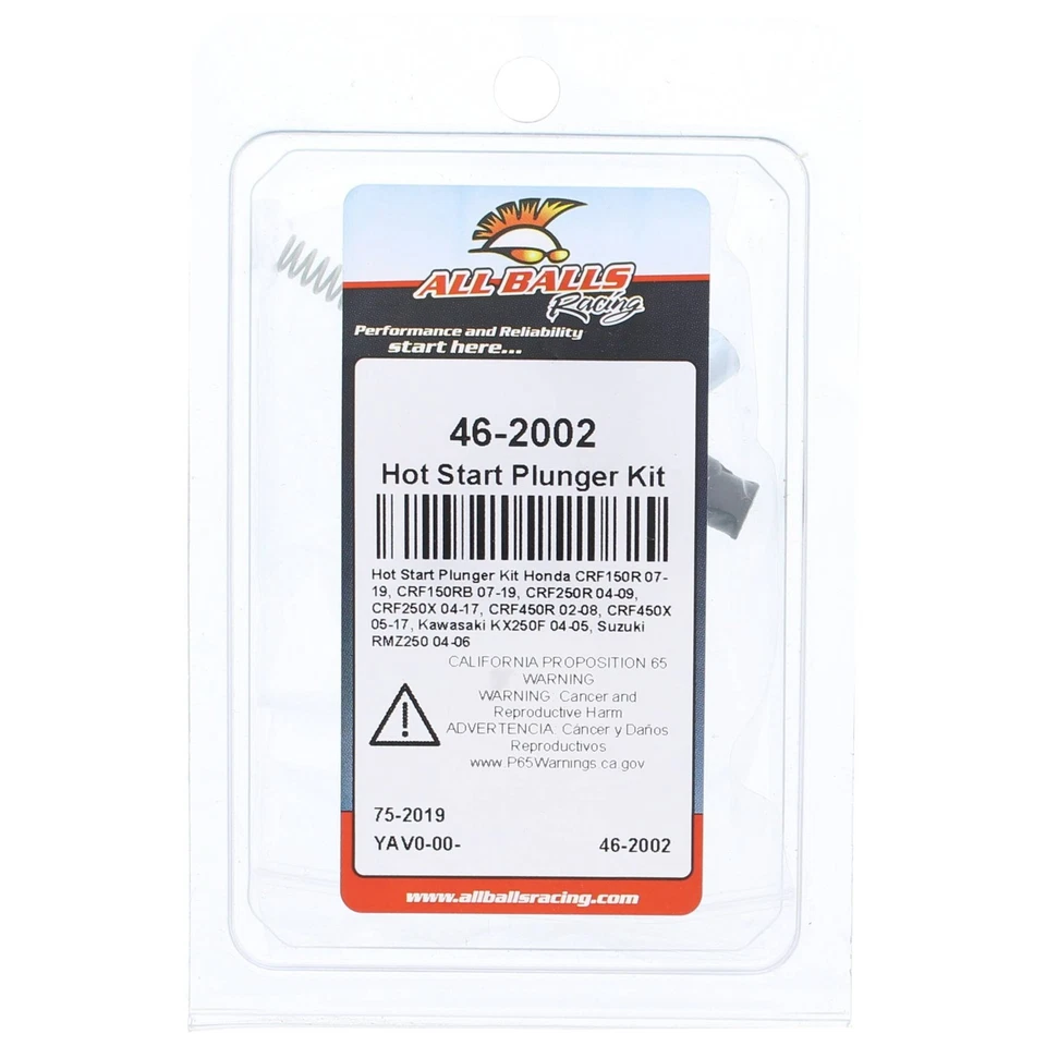 All Balls Hot Start Plunger Kit (46-2002) For Honda CRF250X 2004-13, 2015-17 - Изображение 4 из 4