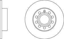 Solid Brake Discs and Pads Rear Proformer PBD8398+PBP7413 fits VW SKODA