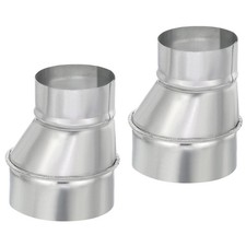 2Pack 4" to 3" Eccentric Duct Reducer Galvanized Iron Ducting Connector