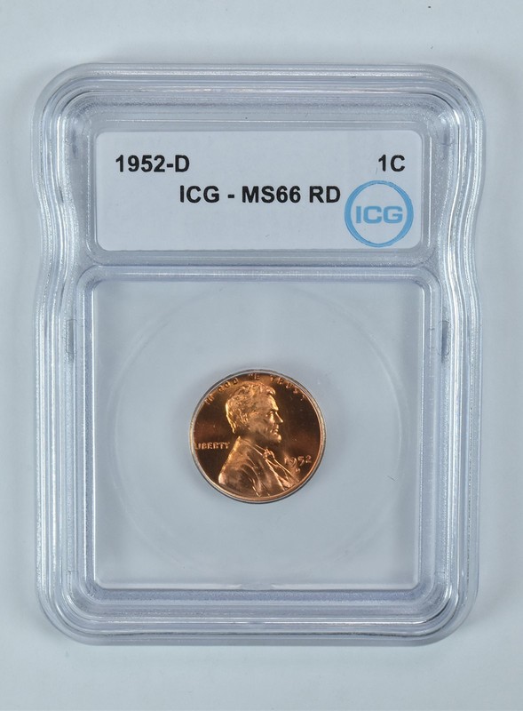 1952-D Lincoln Wheat Cent MS66 RD ICG *7764