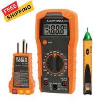 Klein Tools 69149P Electrical Test Kit with Digital Multimeter Kit, Green,Red 
