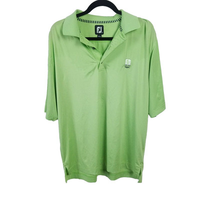 FootJoy Golf Polo Mens Medium Short Sleeve PVCC Travis Style Green Summer Field