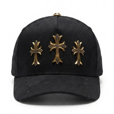 Big boss Triple Gold Cross new black hat