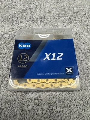 KMC X12 12 Speed Silver OR Gold Bike Chain 126L Fits SRAM Shimano Campy