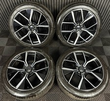 20" GENUINE VW TIGUAN R LINE LEEDS BLACK DC ALLOY WHEELS TYRES ALLOYS 571601025F