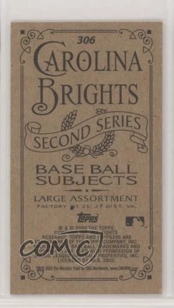 2002 Topps 206 Mini Carolina Brights Back Cy Young #306 HOF - Image 2 of 2