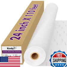 Koala Sublimation Paper Roll 24"x110ft, 105gsm, 3" Core for Heat Transfer